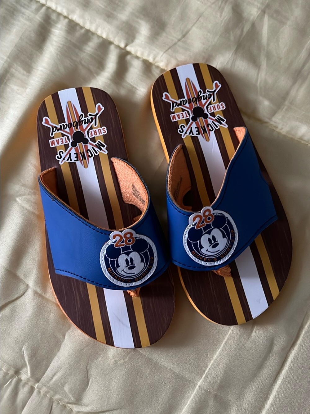 Kids Blue Mickey Mouse Slide Sandals